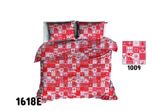 Pościel bawełniana 160x200 - czerwona świąteczna krata