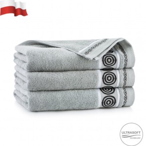 Ręcznik RONDO 2 50x90 jasny grafit