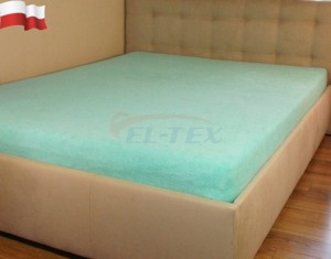 Prześcieradło frotte z gumką MIĘTA (22) 90x200