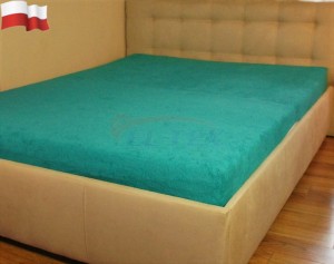Prześcieradło frotte z gumką ZIELEŃ MORSKA (25) 90x200