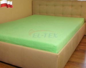 Prześcieradło frotte z gumką ZIELEŃ JASKRAWA (27) 90x200