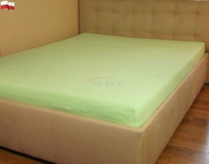 Prześcieradło frotte z gumką ZIELEŃ PISTACJI (30) 90x200