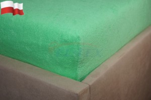 Prześcieradło frotte z gumką ZIELEŃ JASKRAWA (27) 120x200