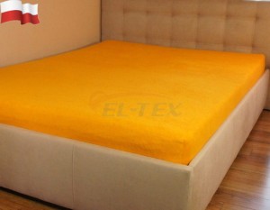 Prześcieradło frotte z gumką ORANŻ (36) 90x200