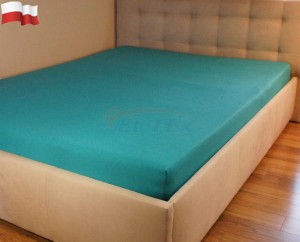 Prześcieradło jersey z gumką ZIELEŃ MORSKA (25) 140x200