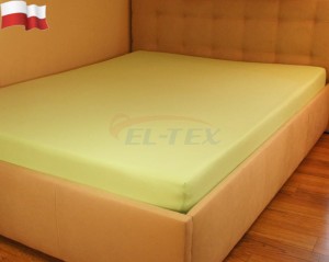Prześcieradło jersey z gumką ZIELEŃ PISTACJI (30) 140x200