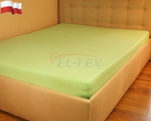 Prześcieradło jersey z gumką ZIELEŃ JASKRAWA (27) 160x200