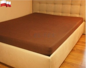 Prześcieradło jersey z gumką BRĄZ CZEKOLADOWY (32) 160x200